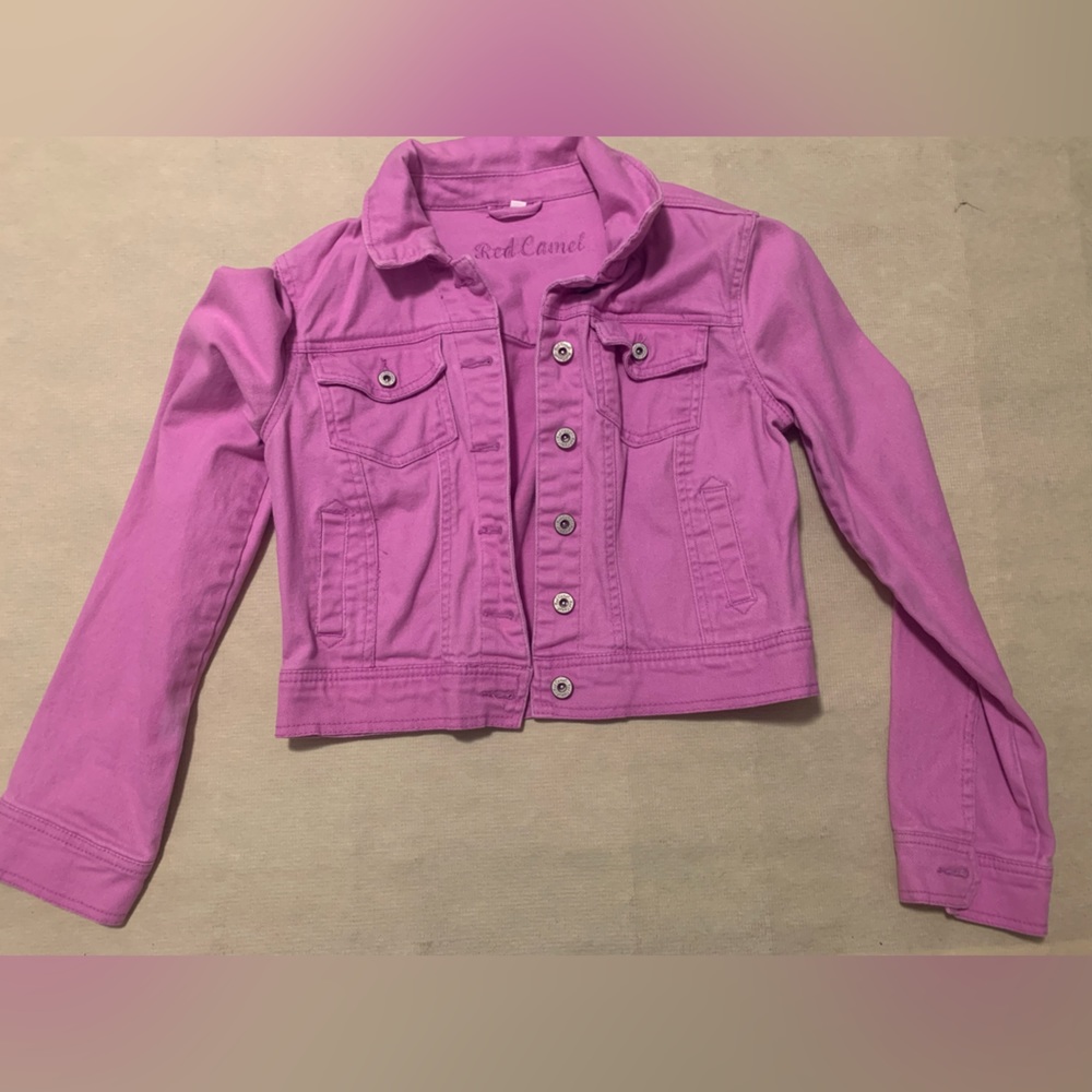 Y2K women’s lilac denim jacket.